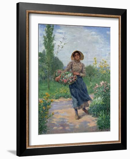 Picking Flowers, 1897-Albert Lambert-Framed Giclee Print