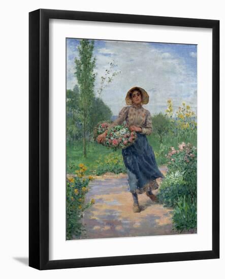 Picking Flowers, 1897-Albert Lambert-Framed Giclee Print