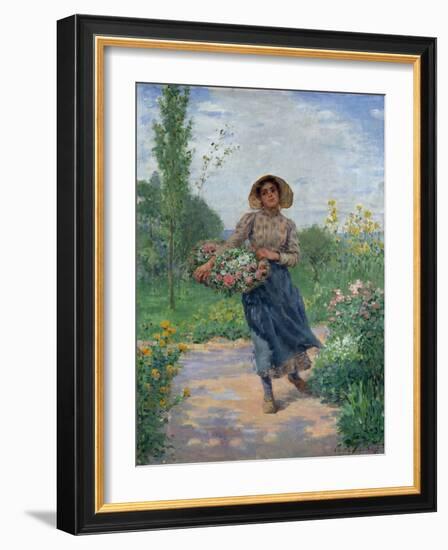 Picking Flowers, 1897-Albert Lambert-Framed Giclee Print