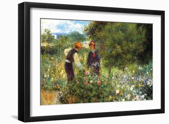 Picking Flowers-Pierre-Auguste Renoir-Framed Art Print