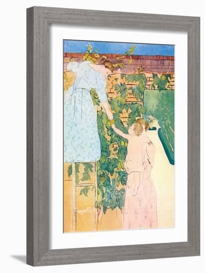 Picking Fruit-Mary Cassatt-Framed Art Print