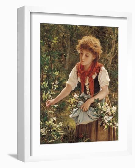 Picking Honeysuckle-Sophie Anderson-Framed Giclee Print