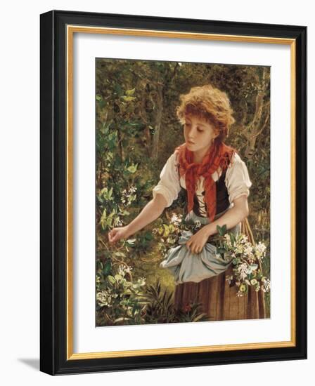 Picking Honeysuckle-Sophie Anderson-Framed Giclee Print