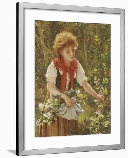 Picking Honeysuckle-Sophie Anderson-Framed Giclee Print