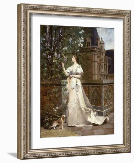 Picking Lilacs-Paul Alphonse Viry-Framed Giclee Print