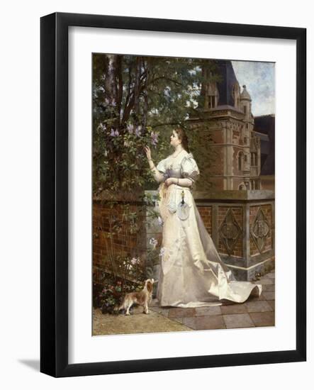 Picking Lilacs-Paul Alphonse Viry-Framed Giclee Print