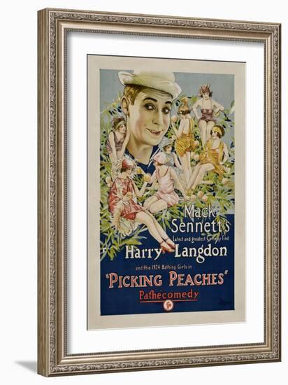 PICKING PEACHES, Harry Langdon with the 1924 Bathing Girls, 1924.-null-Framed Art Print