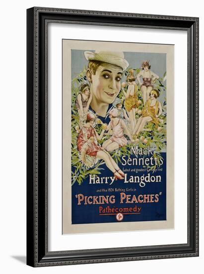 PICKING PEACHES, Harry Langdon with the 1924 Bathing Girls, 1924.-null-Framed Art Print