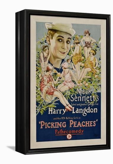 PICKING PEACHES, Harry Langdon with the 1924 Bathing Girls, 1924.-null-Framed Stretched Canvas
