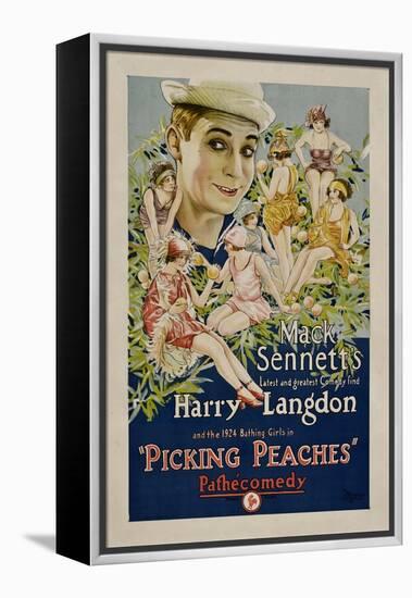 PICKING PEACHES, Harry Langdon with the 1924 Bathing Girls, 1924.-null-Framed Stretched Canvas