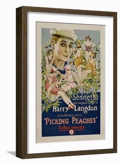 PICKING PEACHES, Harry Langdon with the 1924 Bathing Girls, 1924.-null-Framed Premium Giclee Print