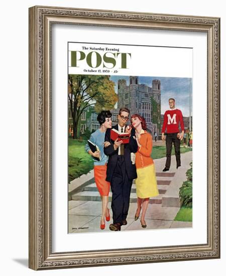 "Picking Poindexter" Saturday Evening Post Cover, October 17, 1959-Richard Sargent-Framed Giclee Print