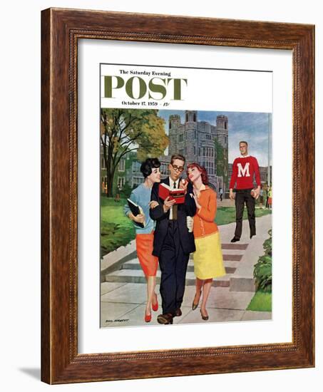 "Picking Poindexter" Saturday Evening Post Cover, October 17, 1959-Richard Sargent-Framed Giclee Print