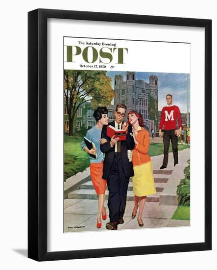 "Picking Poindexter" Saturday Evening Post Cover, October 17, 1959-Richard Sargent-Framed Giclee Print