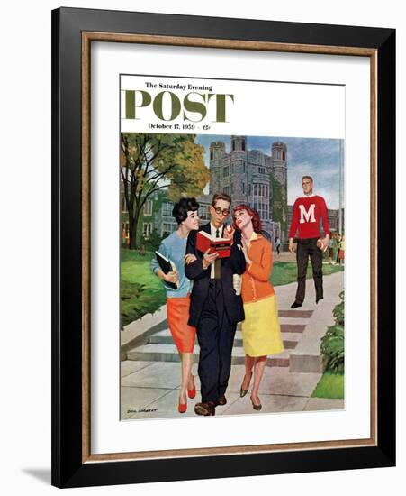 "Picking Poindexter" Saturday Evening Post Cover, October 17, 1959-Richard Sargent-Framed Giclee Print