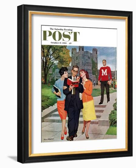 "Picking Poindexter" Saturday Evening Post Cover, October 17, 1959-Richard Sargent-Framed Giclee Print