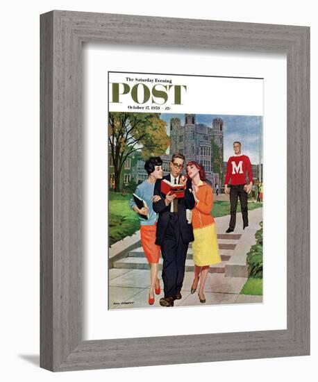 "Picking Poindexter" Saturday Evening Post Cover, October 17, 1959-Richard Sargent-Framed Giclee Print