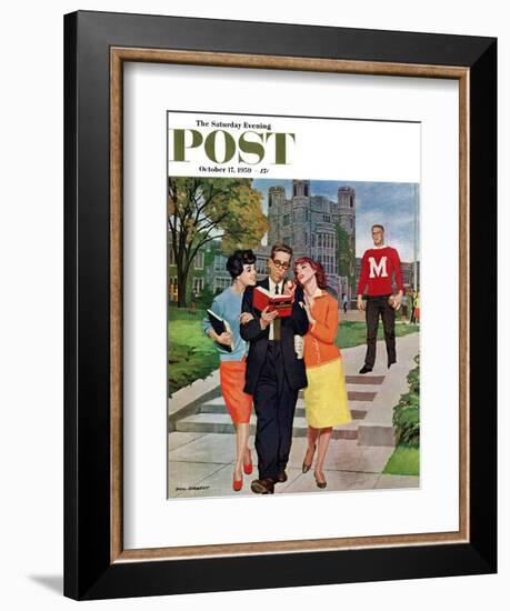 "Picking Poindexter" Saturday Evening Post Cover, October 17, 1959-Richard Sargent-Framed Giclee Print