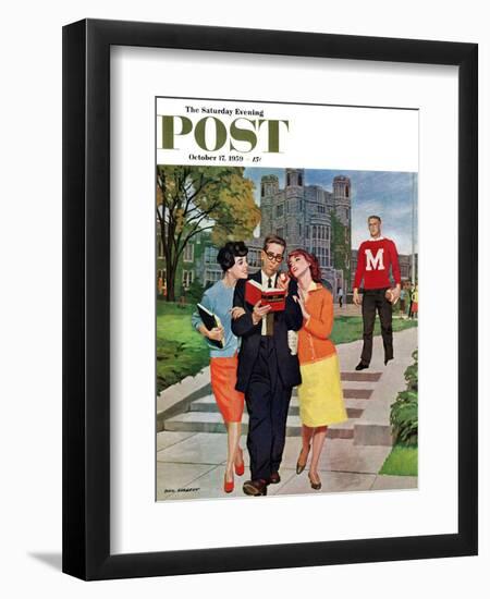 "Picking Poindexter" Saturday Evening Post Cover, October 17, 1959-Richard Sargent-Framed Giclee Print