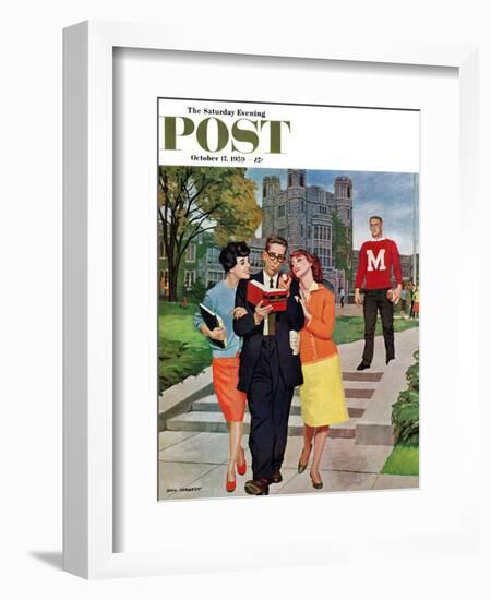 "Picking Poindexter" Saturday Evening Post Cover, October 17, 1959-Richard Sargent-Framed Giclee Print