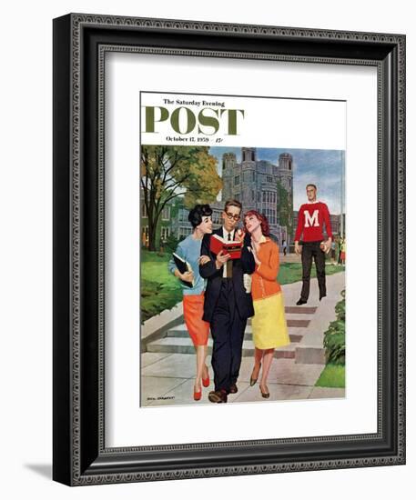 "Picking Poindexter" Saturday Evening Post Cover, October 17, 1959-Richard Sargent-Framed Giclee Print