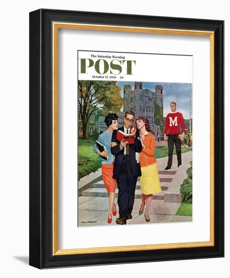 "Picking Poindexter" Saturday Evening Post Cover, October 17, 1959-Richard Sargent-Framed Giclee Print