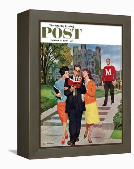 "Picking Poindexter" Saturday Evening Post Cover, October 17, 1959-Richard Sargent-Framed Premier Image Canvas