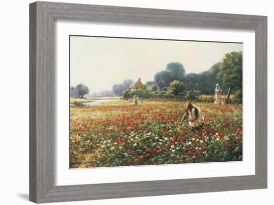 Picking Posies-William Kay Blacklock-Framed Giclee Print