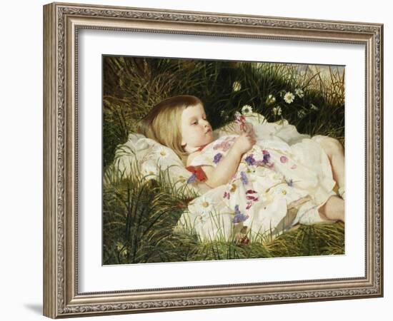 Picking Posies-William Blake Richmond-Framed Giclee Print