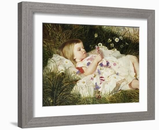 Picking Posies-William Blake Richmond-Framed Giclee Print