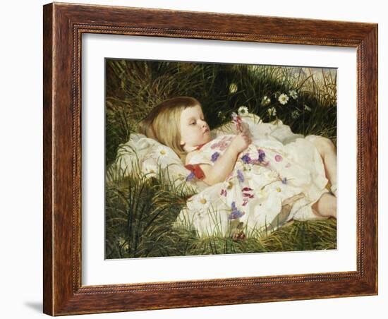 Picking Posies-William Blake Richmond-Framed Giclee Print