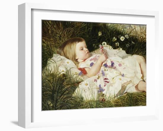 Picking Posies-William Blake Richmond-Framed Giclee Print