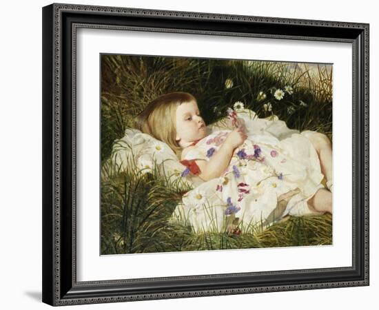 Picking Posies-William Blake Richmond-Framed Giclee Print