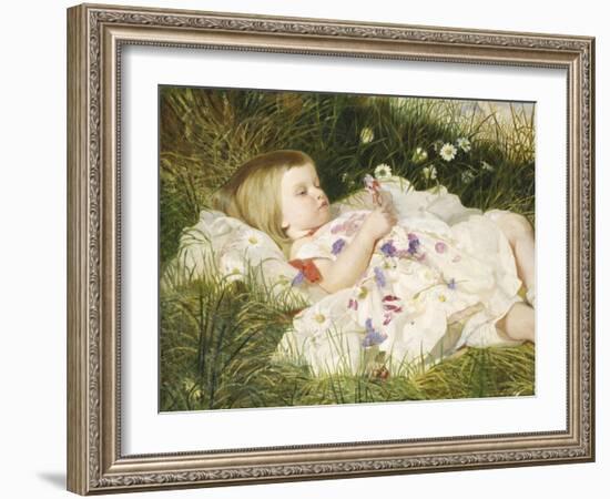 Picking Posies-William Blake Richmond-Framed Giclee Print