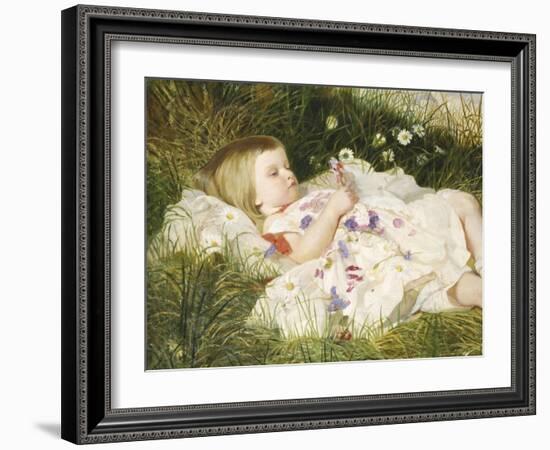 Picking Posies-William Blake Richmond-Framed Giclee Print