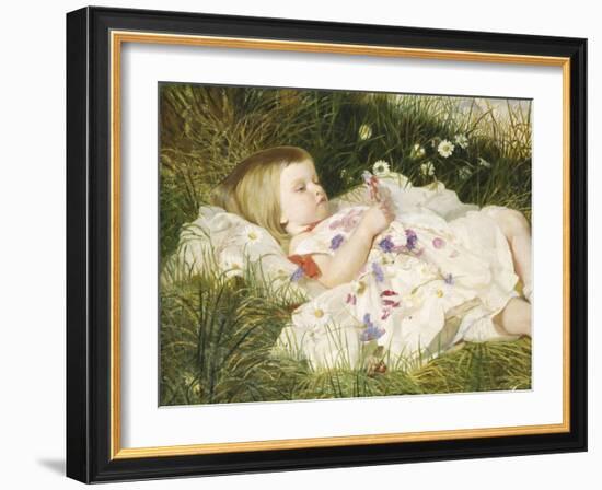 Picking Posies-William Blake Richmond-Framed Giclee Print