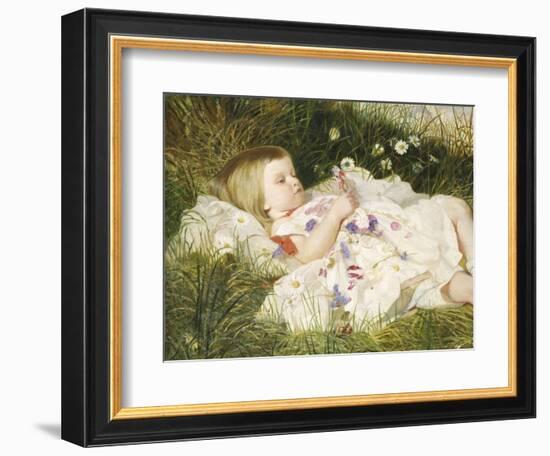 Picking Posies-William Blake Richmond-Framed Giclee Print