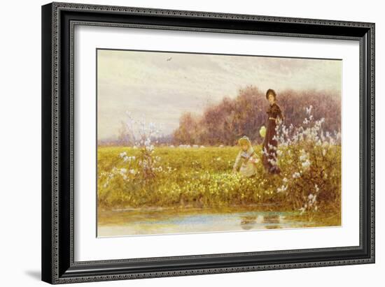 Picking Primroses, 1896-Thomas James Lloyd-Framed Giclee Print