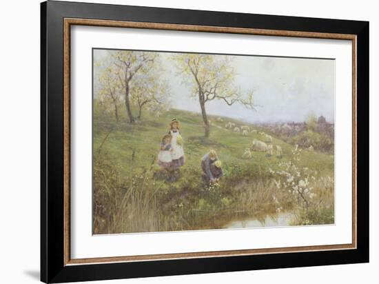 Picking Primroses-Thomas J. Lloyd-Framed Giclee Print