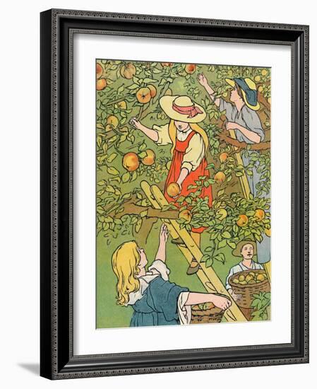 'Picking the Fruit', 1912-Charles Robinson-Framed Giclee Print