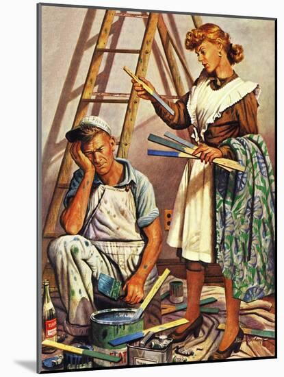 "Picking the Right Color," March 8, 1947-Stevan Dohanos-Mounted Giclee Print
