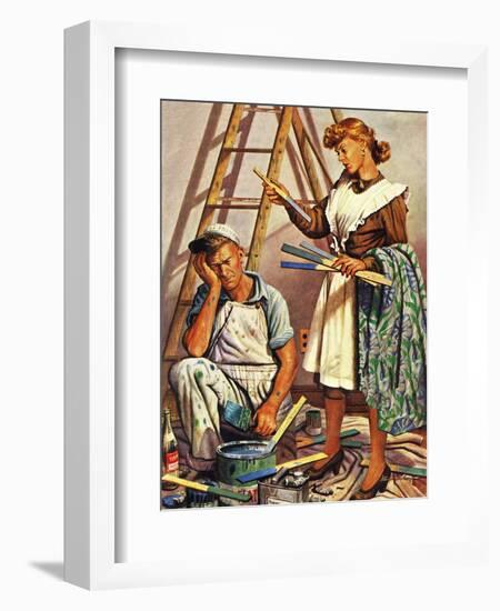 "Picking the Right Color," March 8, 1947-Stevan Dohanos-Framed Giclee Print