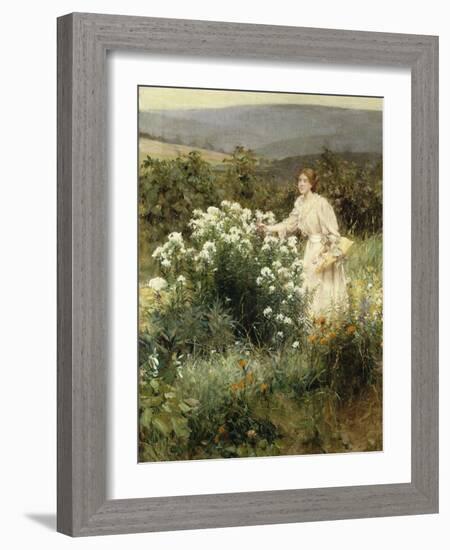 Picking Wild Flowers-Leon Bakst-Framed Giclee Print