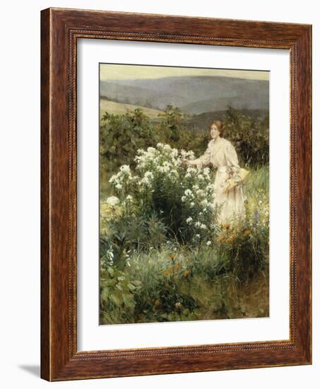 Picking Wild Flowers-Leon Bakst-Framed Giclee Print