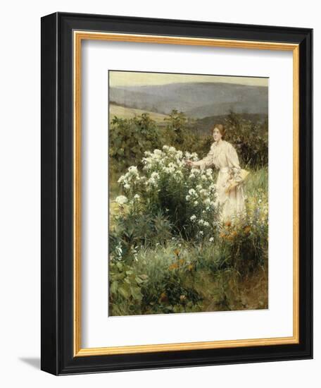 Picking Wild Flowers-Leon Bakst-Framed Giclee Print