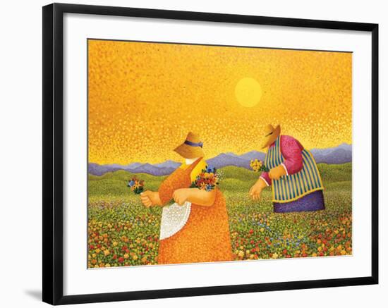 Picking Wildflowers-Lowell Herrero-Framed Art Print