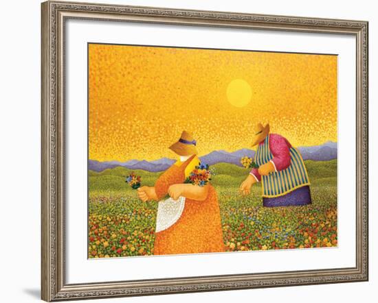 Picking Wildflowers-Lowell Herrero-Framed Art Print