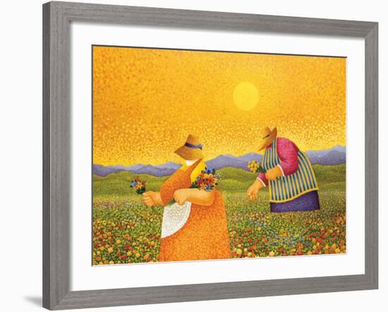 Picking Wildflowers-Lowell Herrero-Framed Art Print