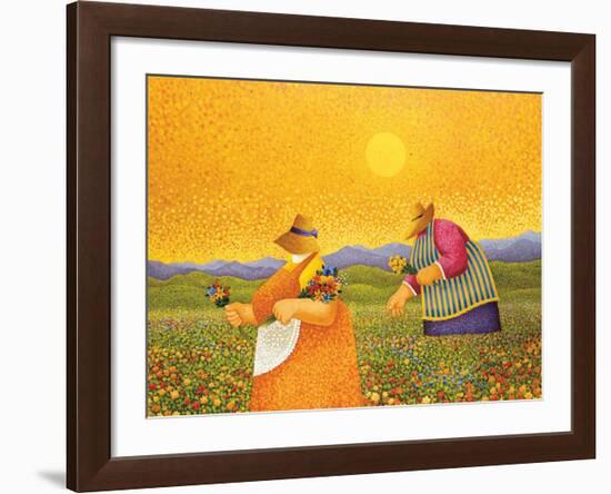 Picking Wildflowers-Lowell Herrero-Framed Art Print