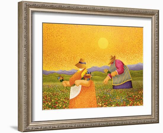 Picking Wildflowers-Lowell Herrero-Framed Art Print